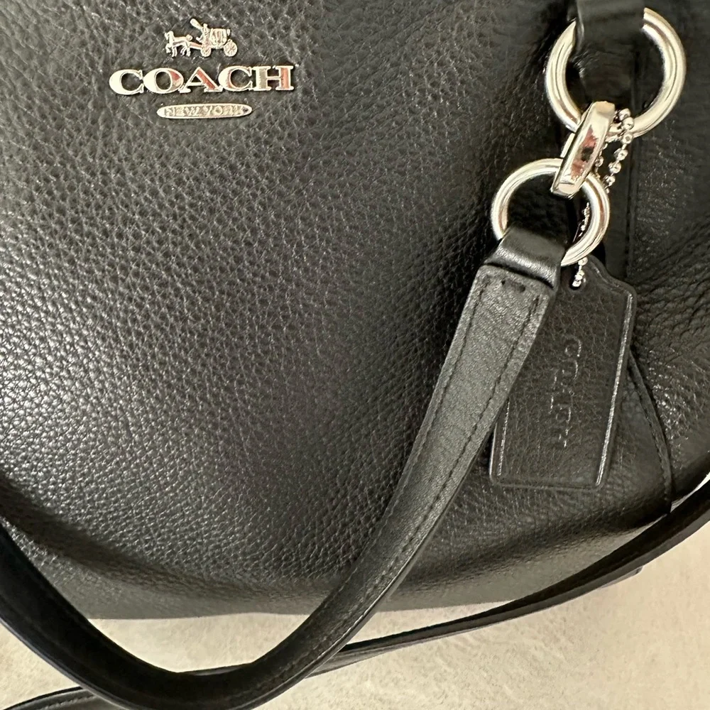 Coach Black Leather Shoulder Bag